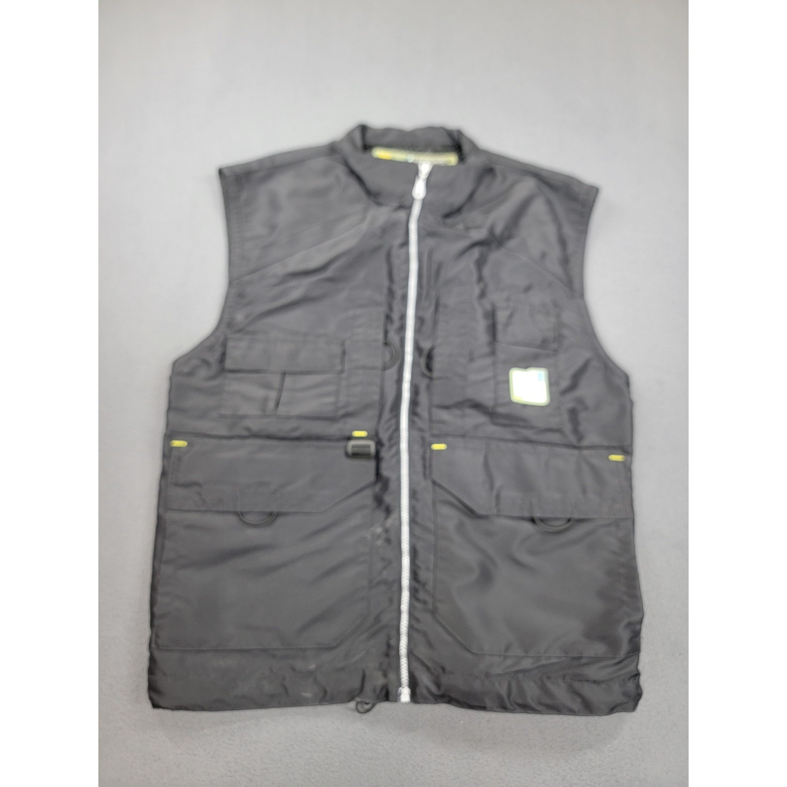 Vintage Jnco Sub Atomic Vest Mens Large Black Nylon Windbreaker Pockets Usa 90s